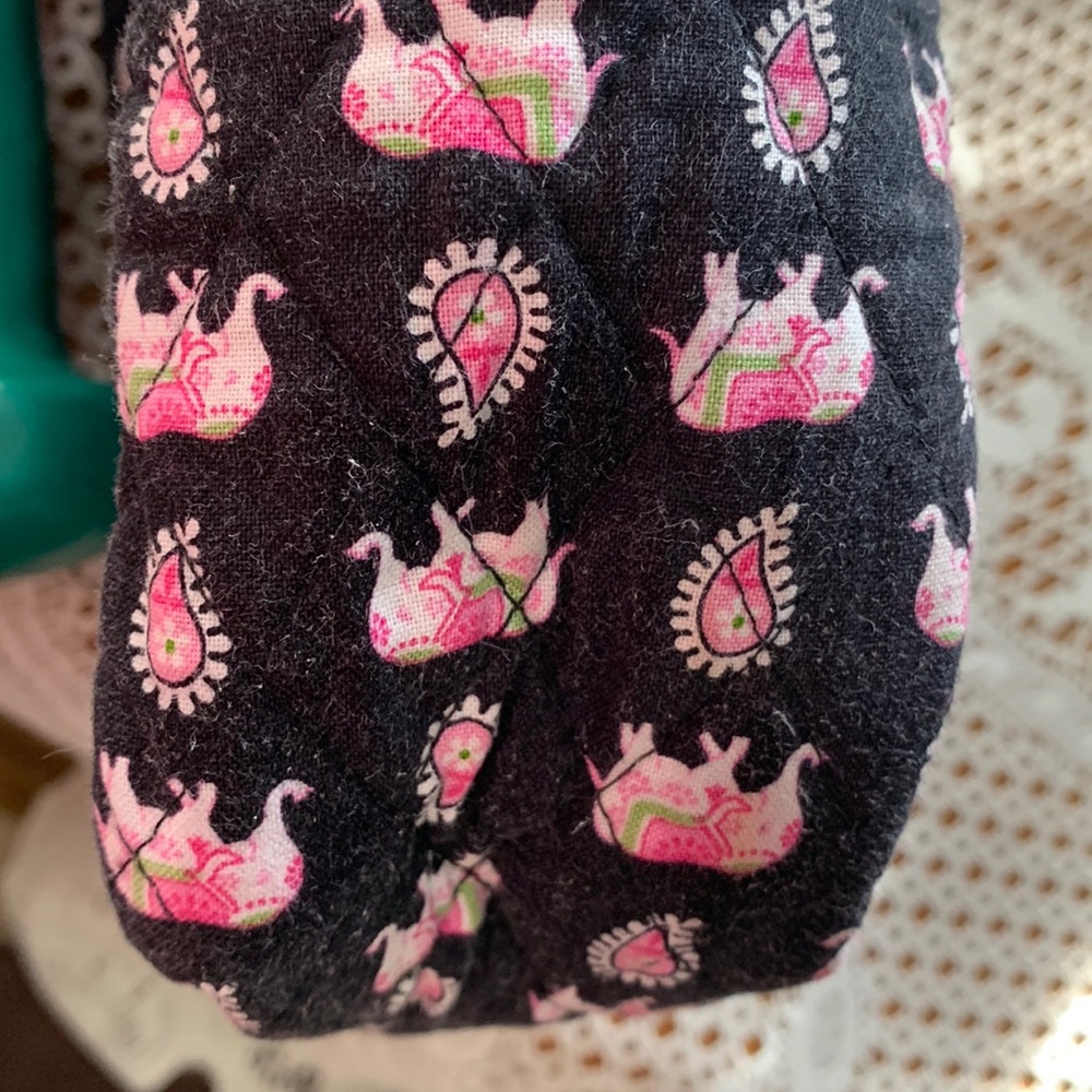 Vera Bradley Pink Elephant Shoulder Tote - Picture 7 of 12